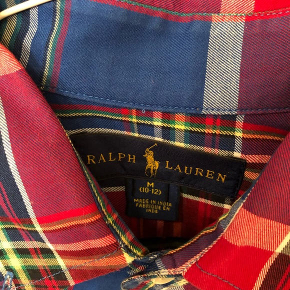 Boys M (10-12) Ralph Lauren button down Polo - Picture 4 of 5